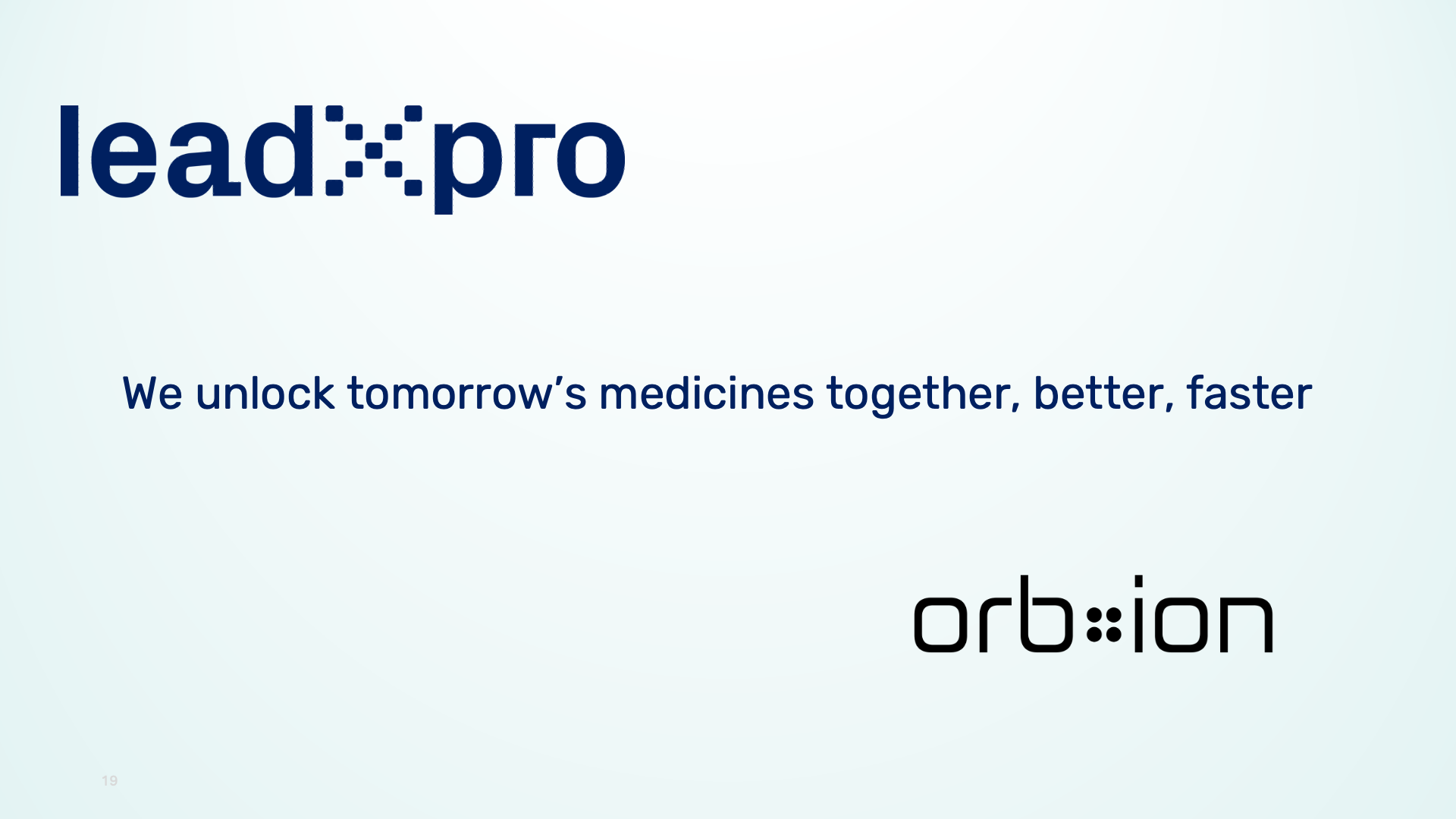 New collaboration between leadXpro and Orbion
